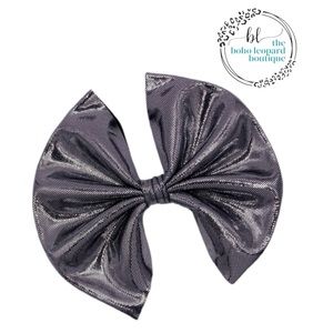 Girls holographic large hair bow